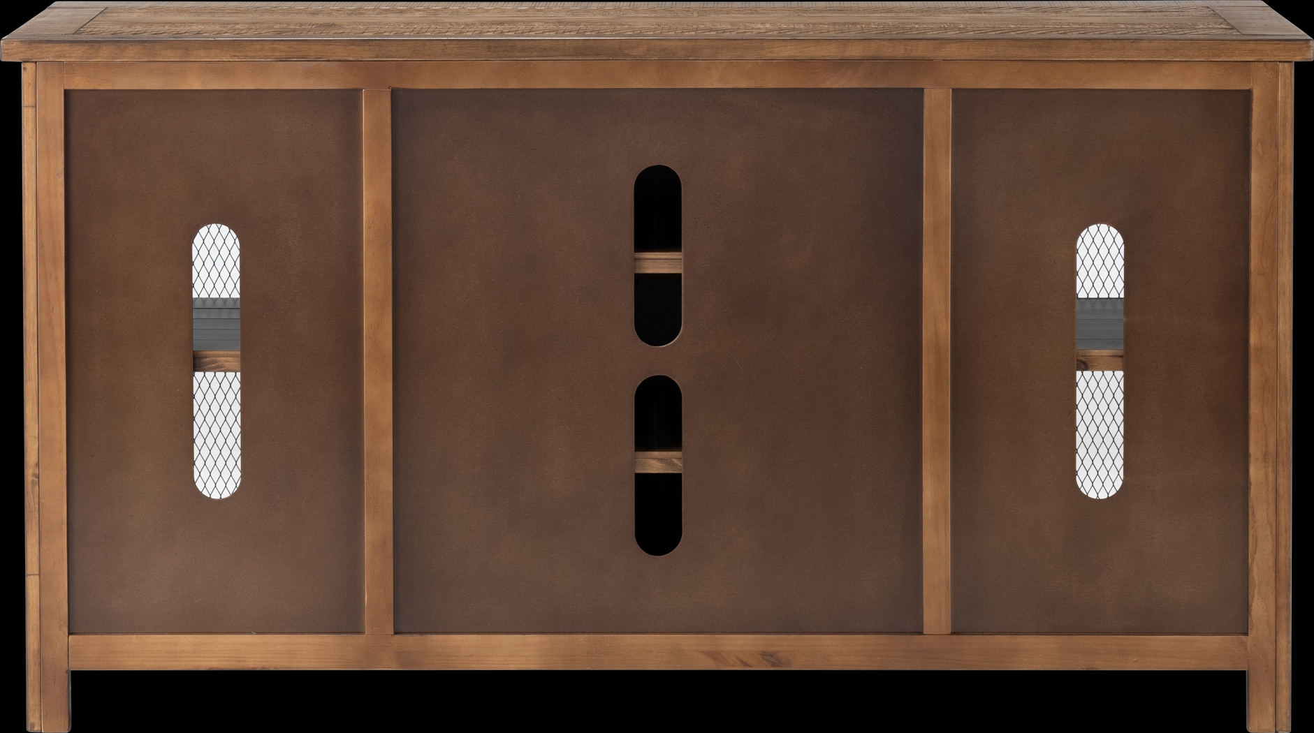 Odessa Crossing Dark Brown 65 in. Console - Thumbnail - Image 3