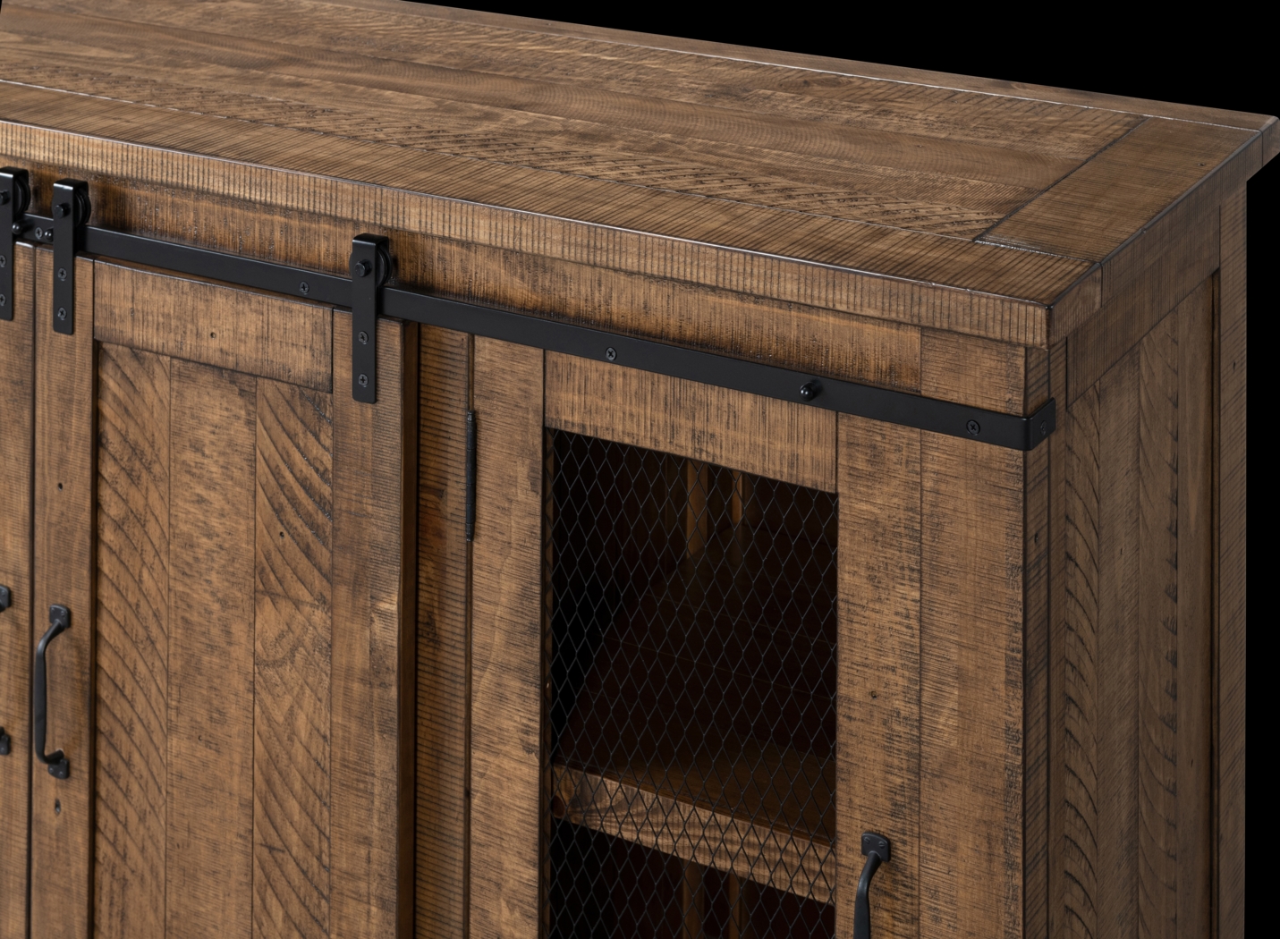 Odessa Crossing Dark Brown 65 in. Console - Thumbnail - Image 4