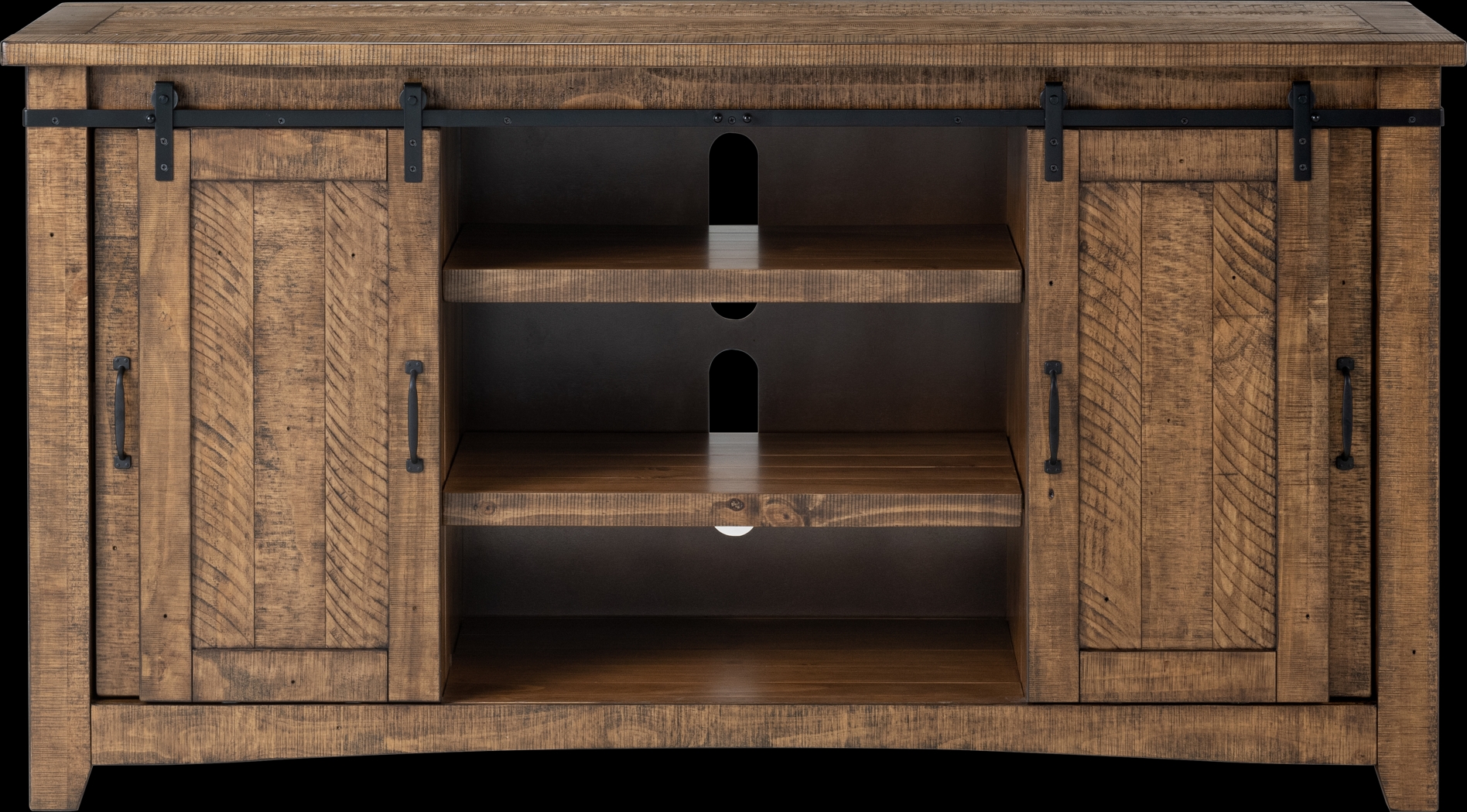 Odessa Crossing Dark Brown 65 in. Console - Thumbnail - Image 6