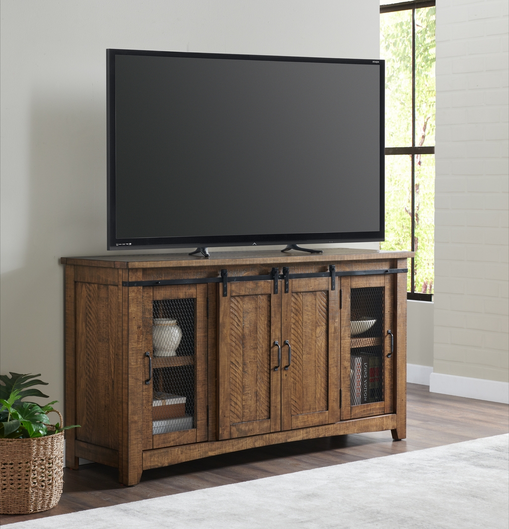 Odessa Crossing Dark Brown 65 in. Console - Thumbnail - Image 9