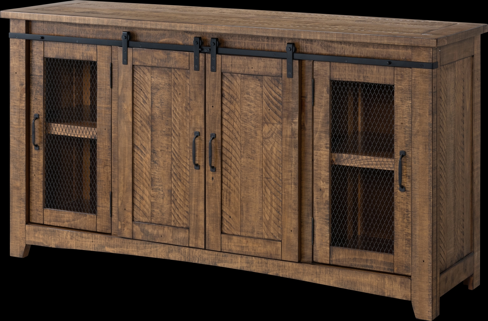 Odessa Crossing Dark Brown 65 in. Console - Thumbnail - Image 1