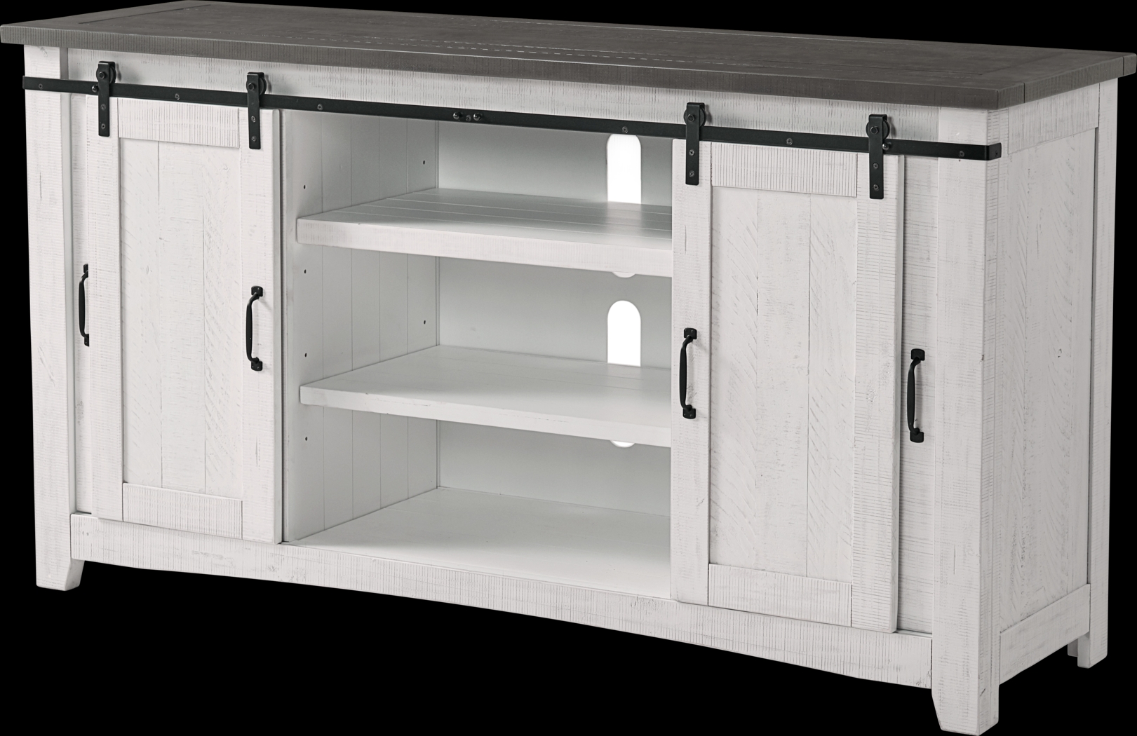 Odessa Crossing White 65 in. Console - Thumbnail - Image 2