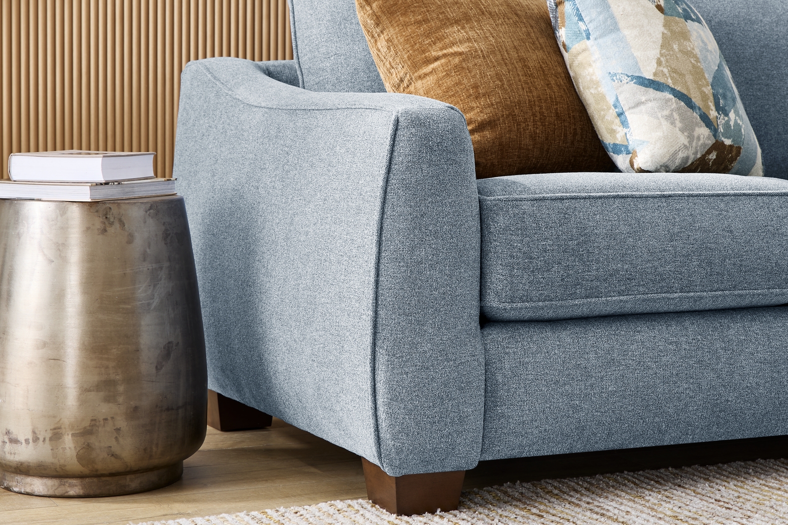 Odette Denim 8 Pc Living Room with Sleeper Sofa - Thumbnail - Image 3