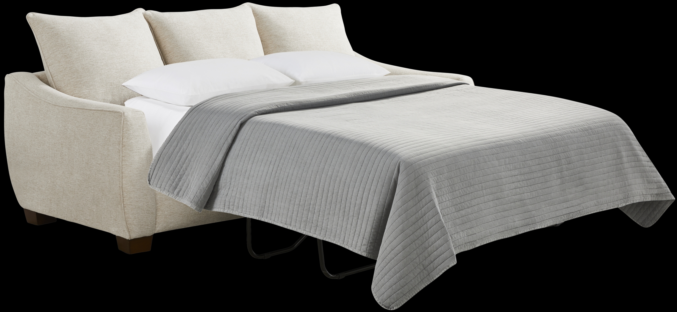 Odette Ivory Gel Foam Sleeper Sofa - Thumbnail - Image 2