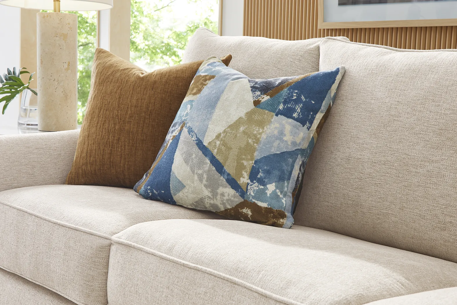 Odette Ivory 8 Pc Living Room with Gel Foam Sleeper Sofa - Thumbnail - Image 6