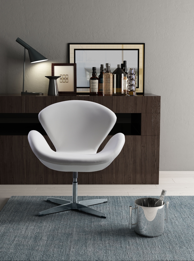 Odille White Accent Chair - Thumbnail - Image 5