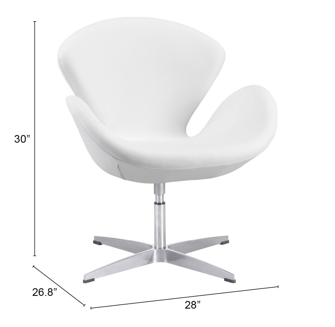 Odille White Accent Chair - Thumbnail - Image 6