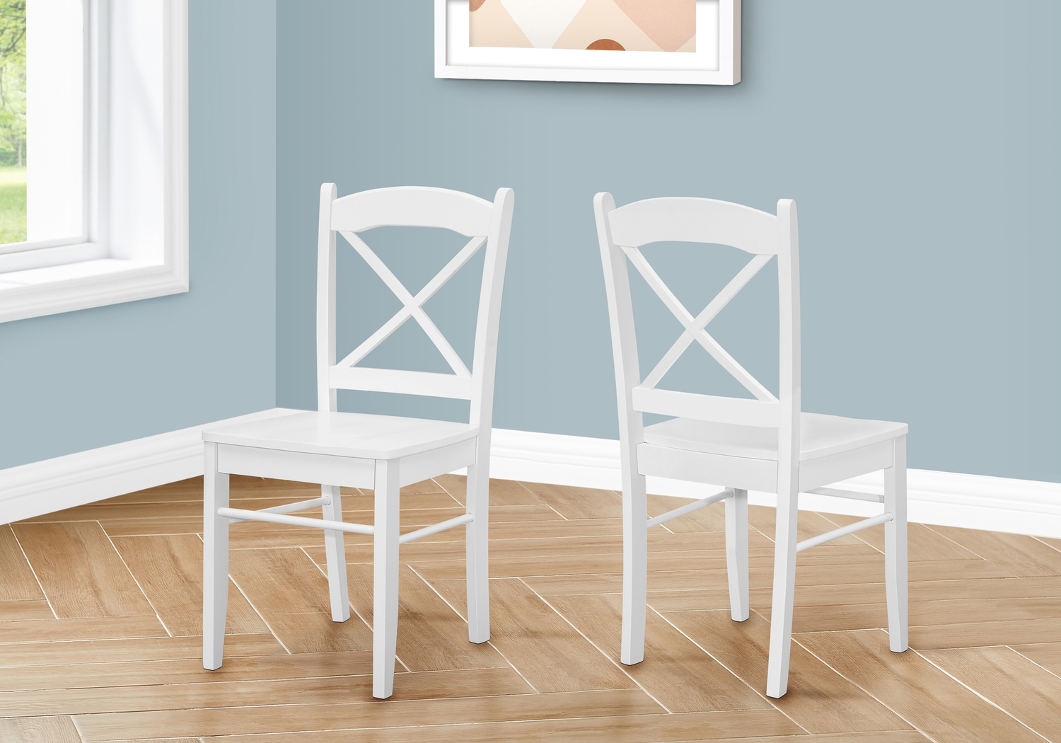 Oemlar White Side Chair, Set of 2 - Thumbnail - Image 2