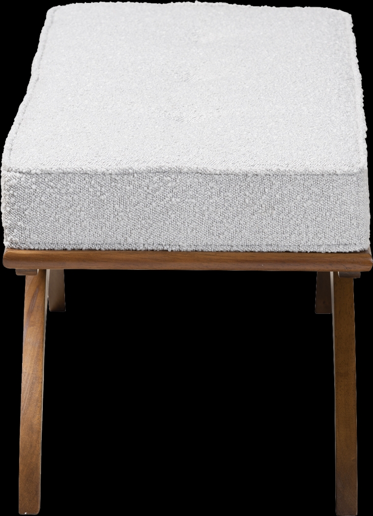 Oesting Light Gray Accent Bench - Thumbnail - Image 5