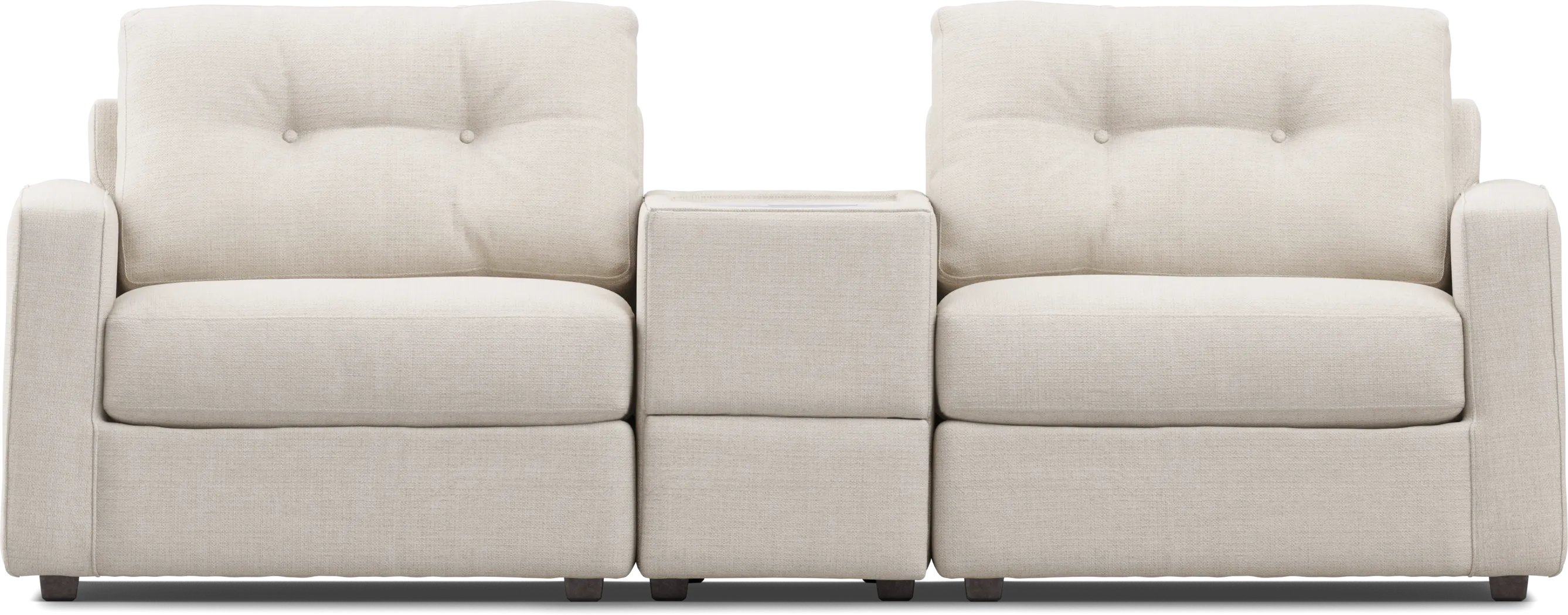 Off-White 3 Pc ModularOne with Media Console - Thumbnail - Image 4