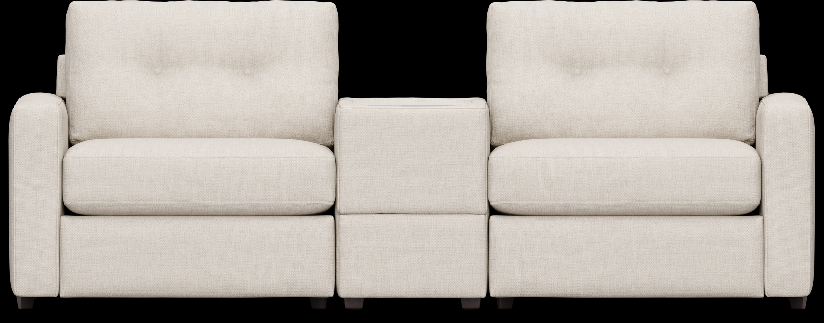 Off-White 3 Pc Power Reclining ModularOne with Media Console - Thumbnail - Image 1