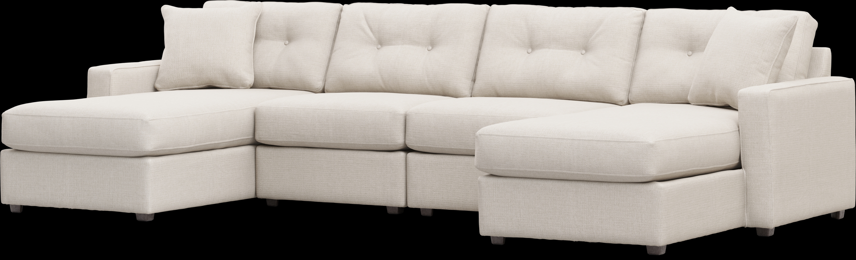 Off-White 4 Pc Power Reclining ModularOne - Thumbnail - Image 4