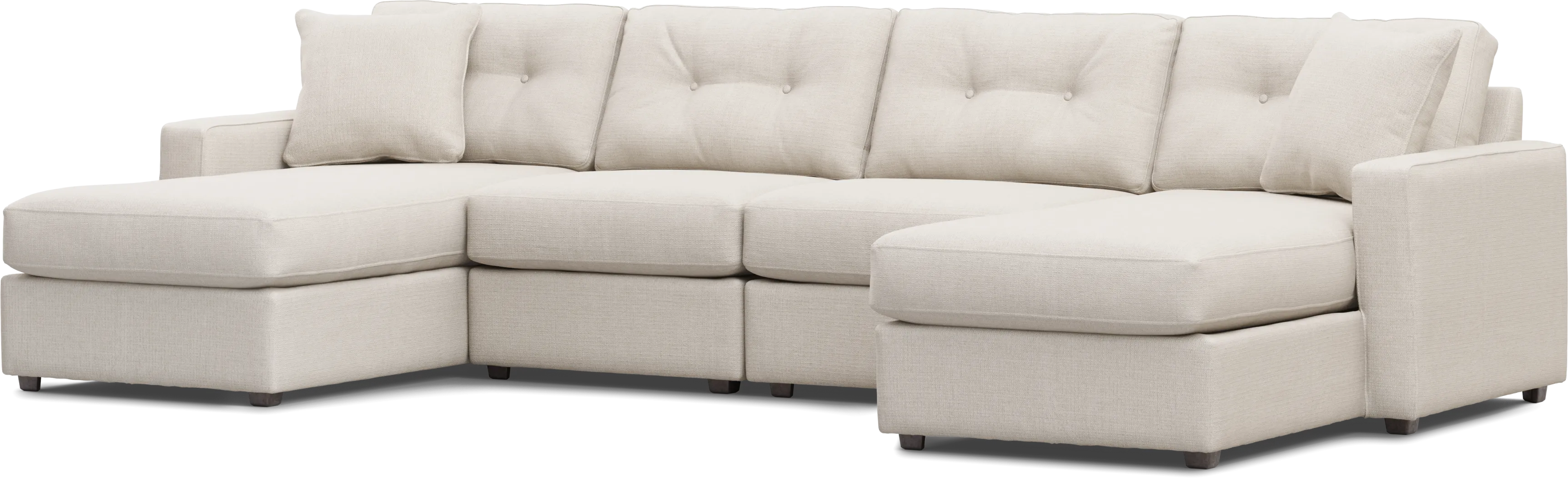 Off-White 4 Pc Power Reclining ModularOne - Image 5