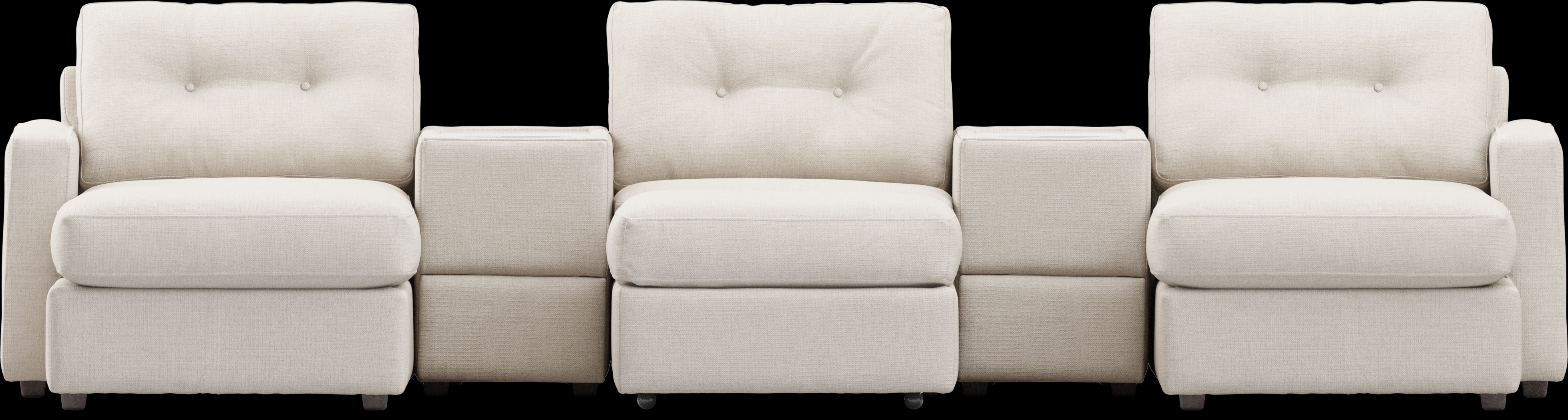 Off-White 6 Pc ModularOne with Media Consoles - Thumbnail - Image 3