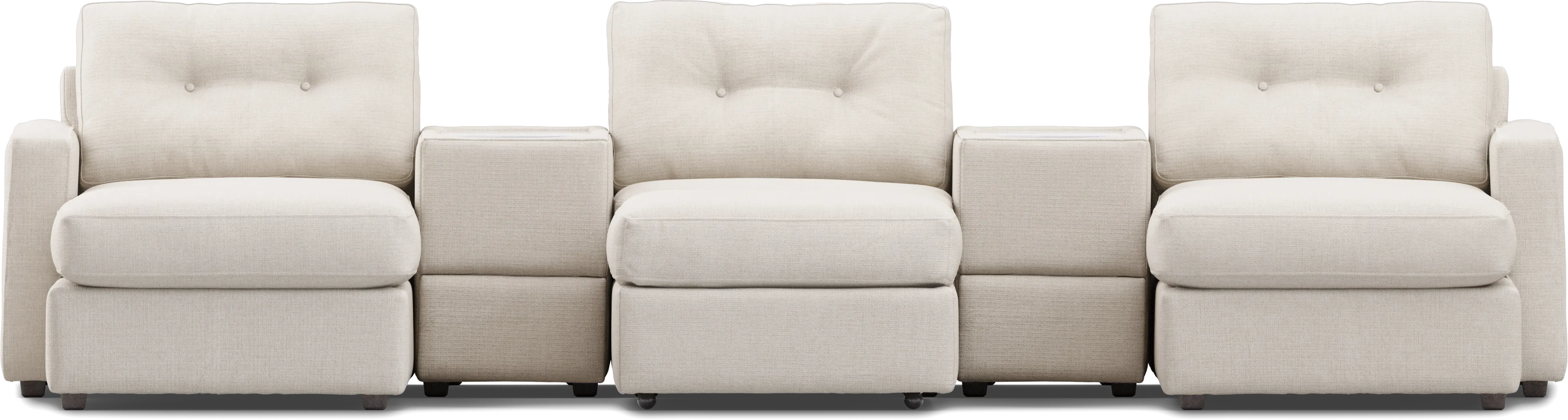 Off-White 6 Pc ModularOne with Media Consoles - Thumbnail - Image 4