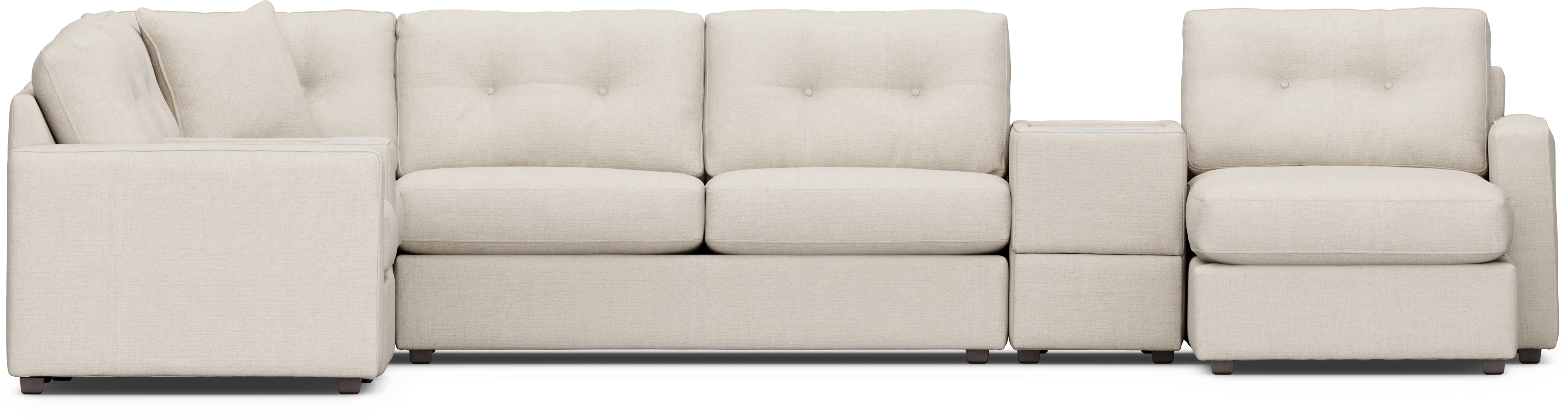 Off-white 7 Pc ModularOne Sleeper with Media Consoles - Thumbnail - Image 3