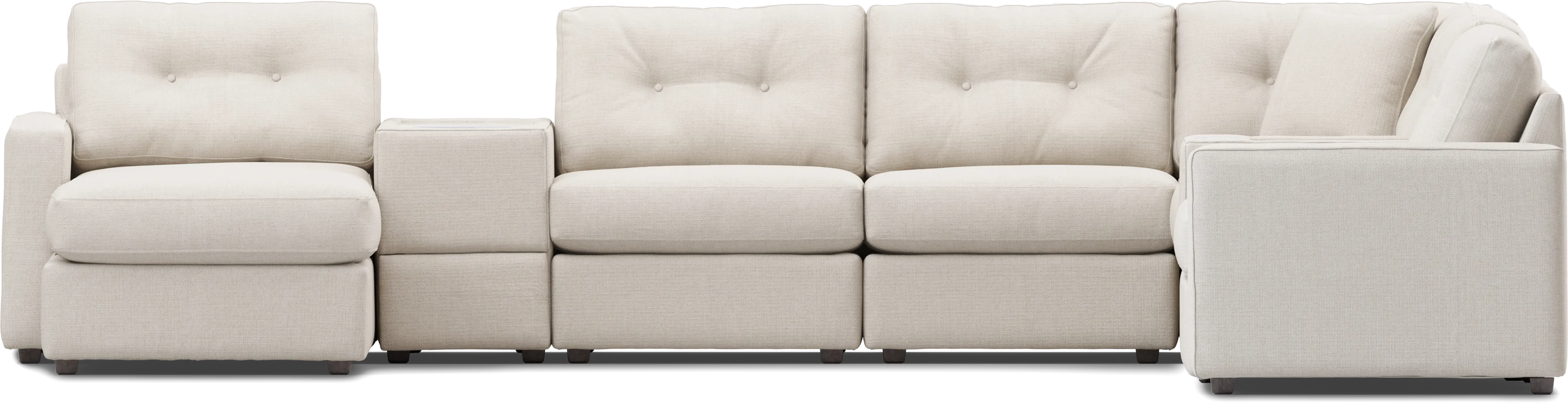 Off-White 8 Pc ModularOne with Media Consoles - Thumbnail - Image 4