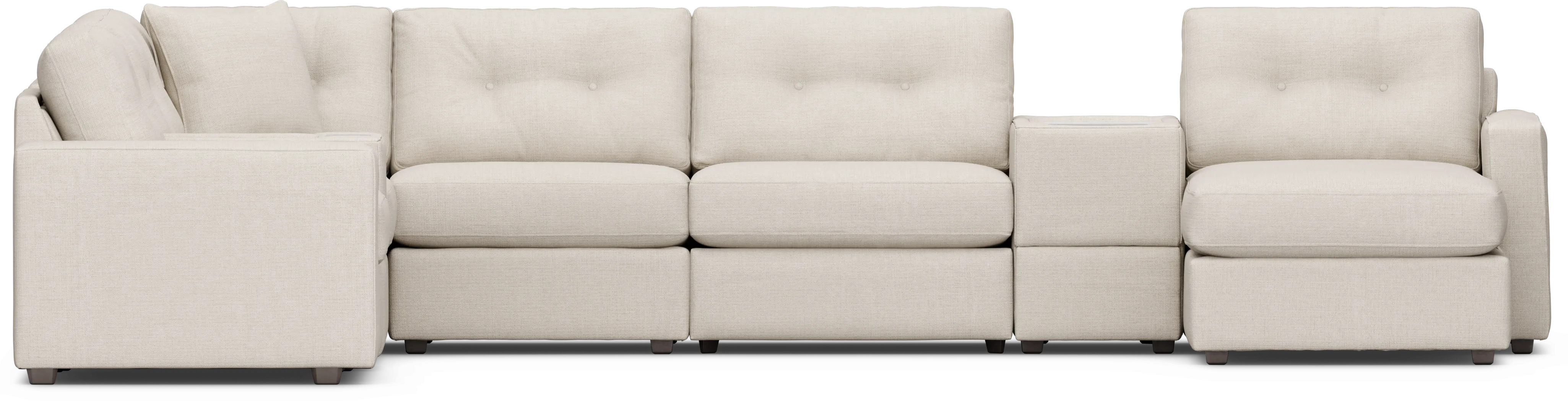 Off-White 8 Pc ModularOne with Media Consoles - Thumbnail - Image 4