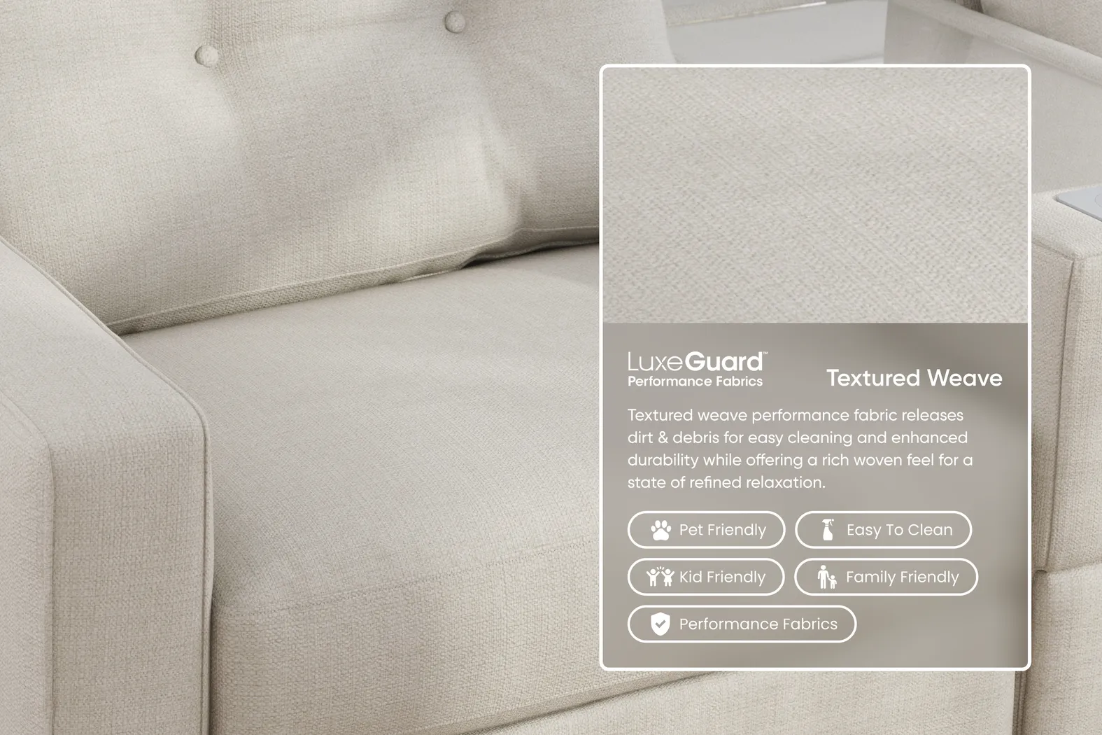 Off-White 8 Pc Power Reclining ModularOne - Thumbnail - Image 3