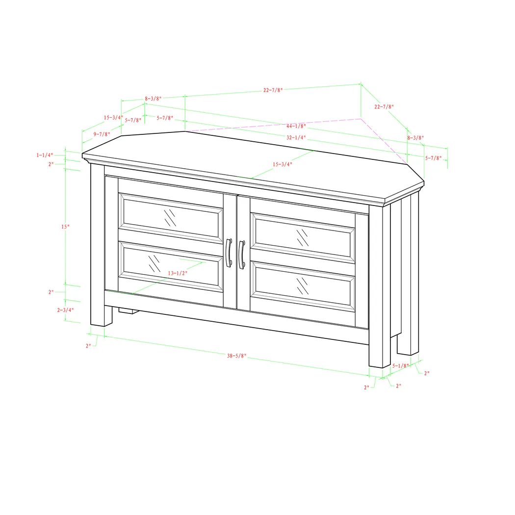 Ogden Black 44 in. Corner Console - Thumbnail - Image 5
