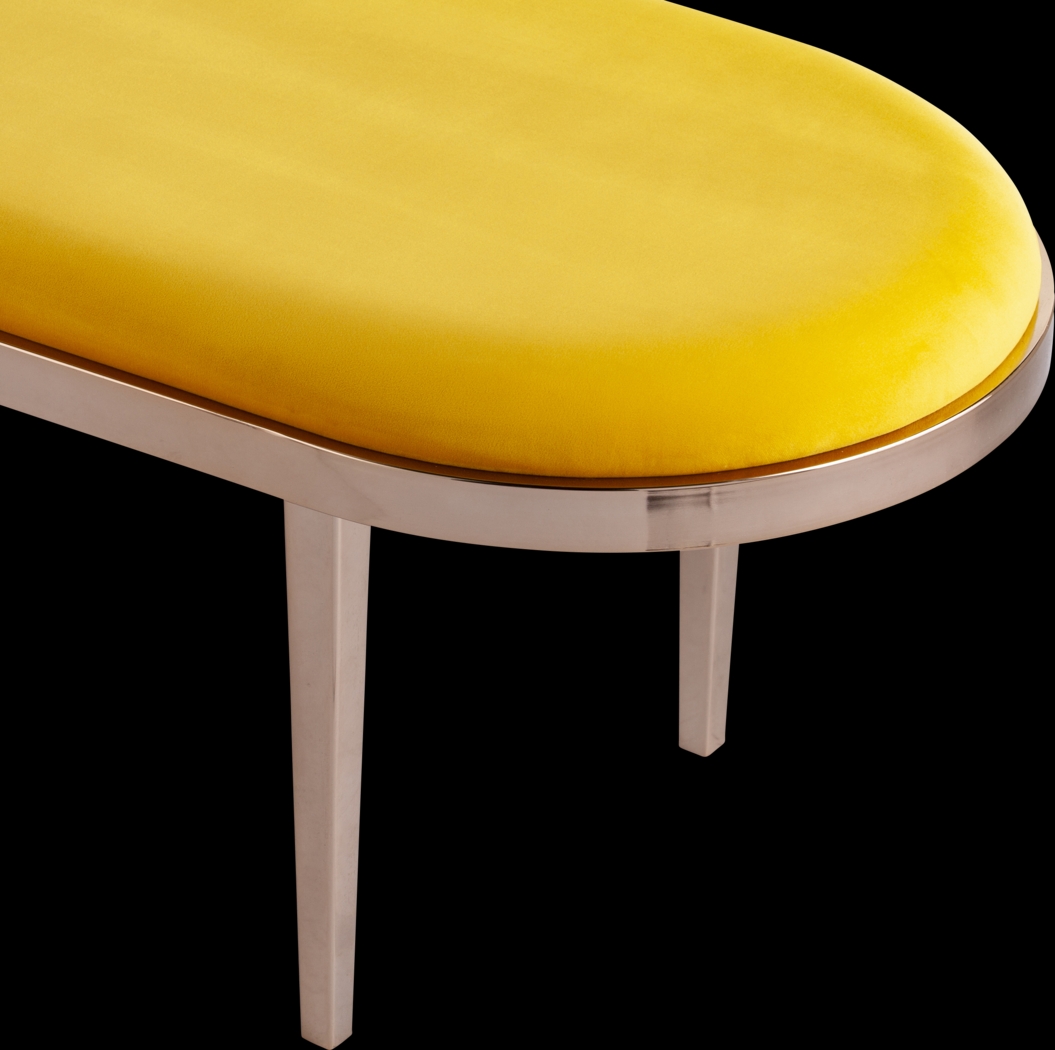 Oglesby Yellow Accent Bench - Thumbnail - Image 2