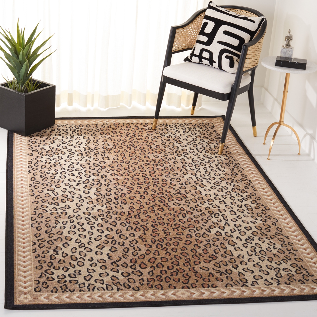 Oguvo Beige/Black 5'5 x 7'7 Rug - Thumbnail - Image 2