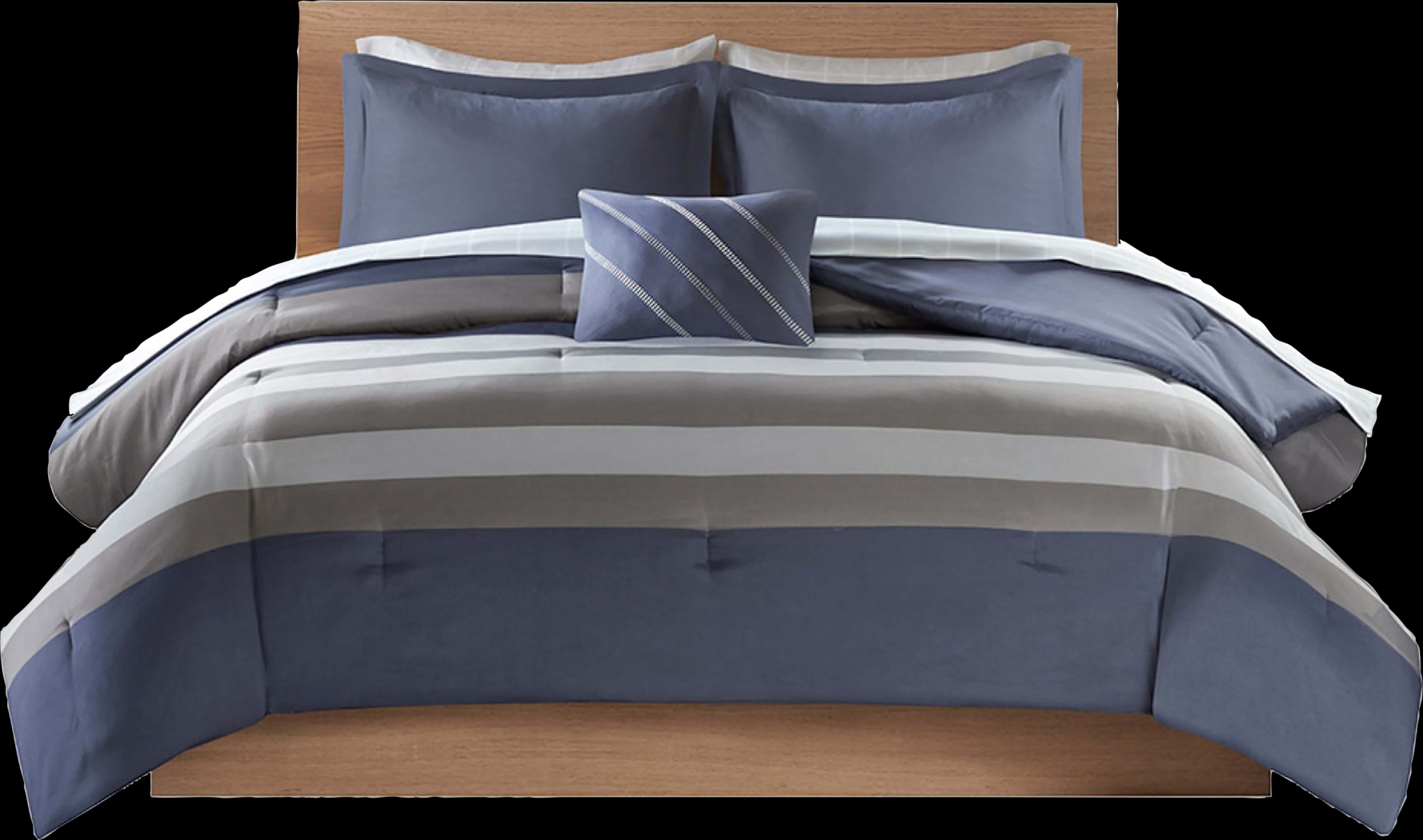 Ohara Gray Queen Comforter Set - Thumbnail - Image 1