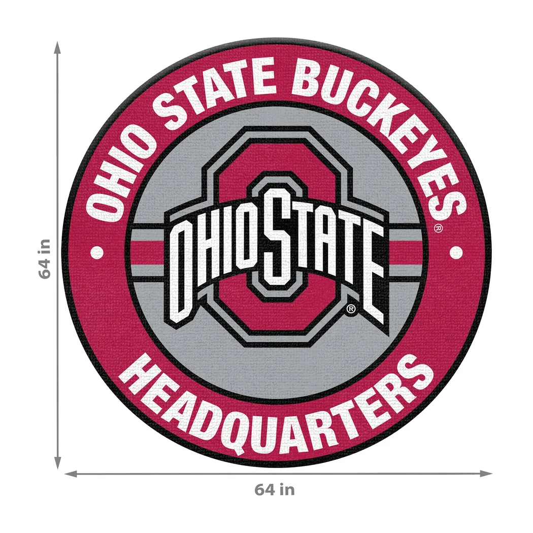 Ohio State Red 5' Headquarters Rug - Thumbnail - Image 2