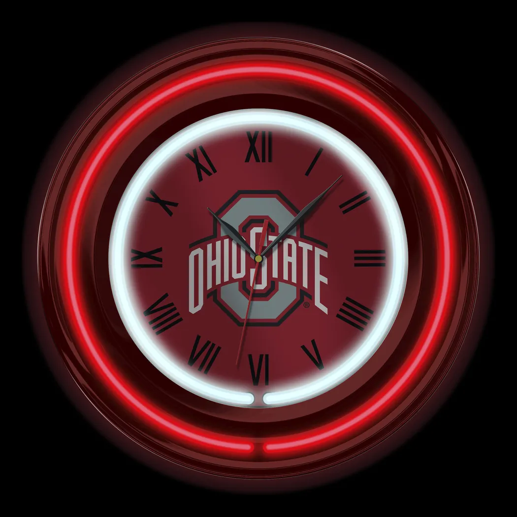 Ohio State Red Neon Wall Clock - Thumbnail - Image 3