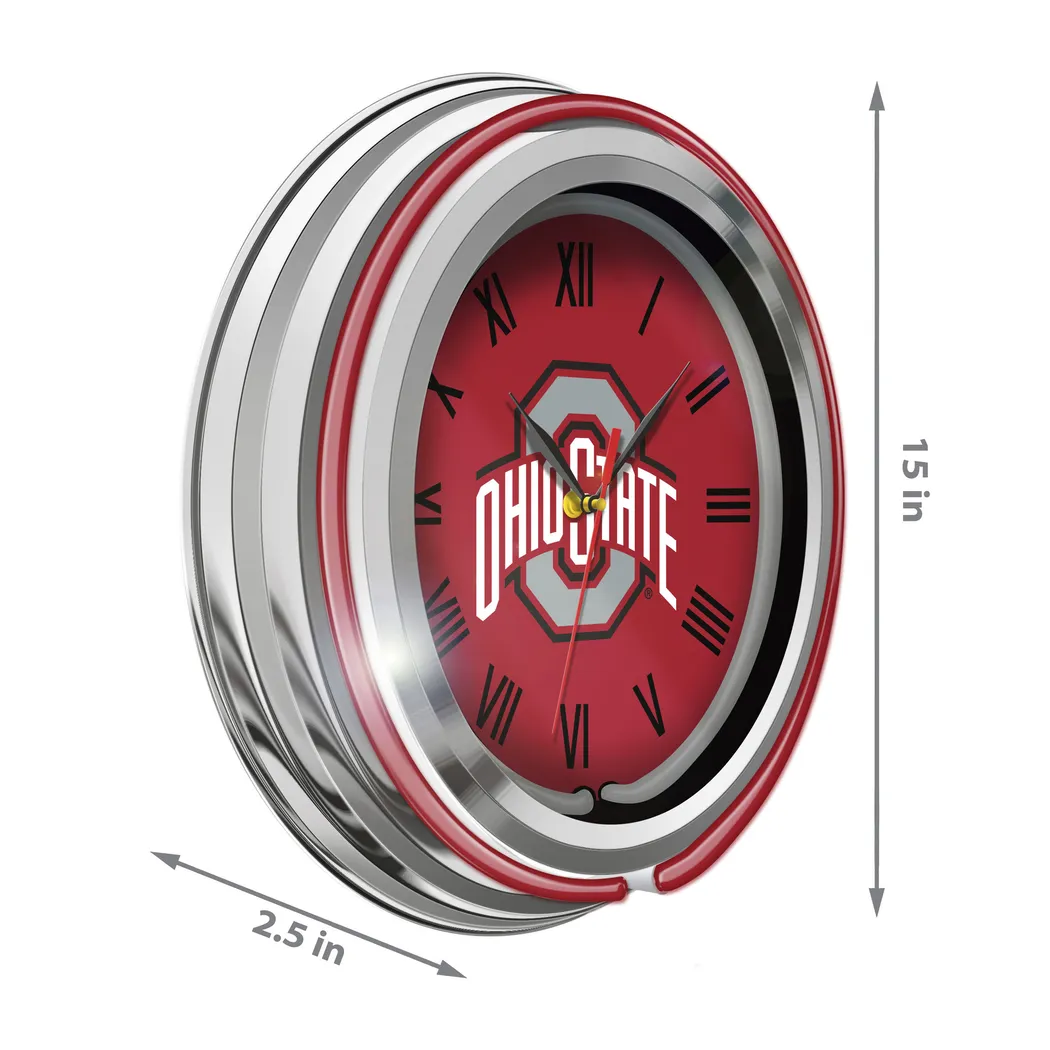 Ohio State Red Neon Wall Clock - Thumbnail - Image 4