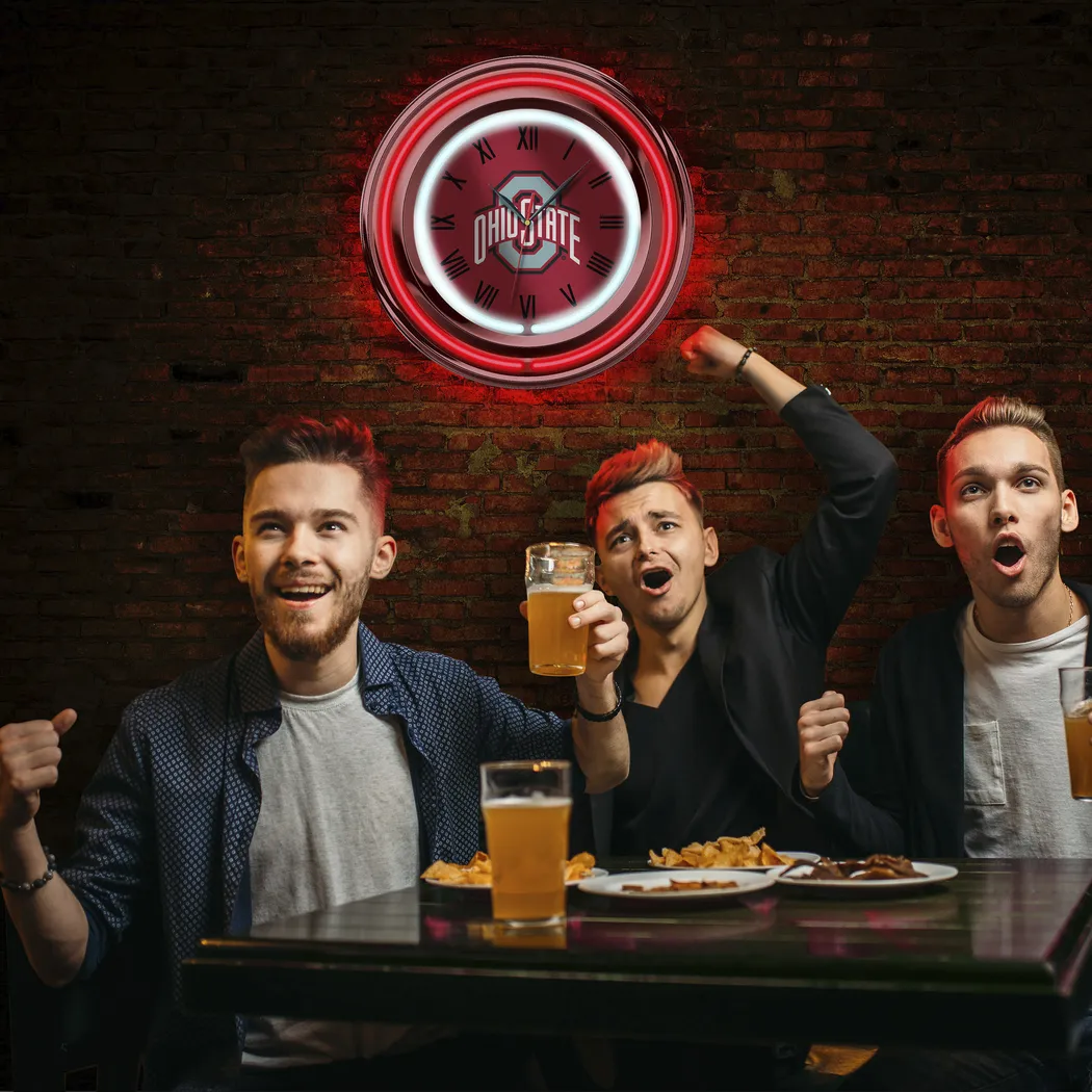 Ohio State Red Neon Wall Clock - Thumbnail - Image 5