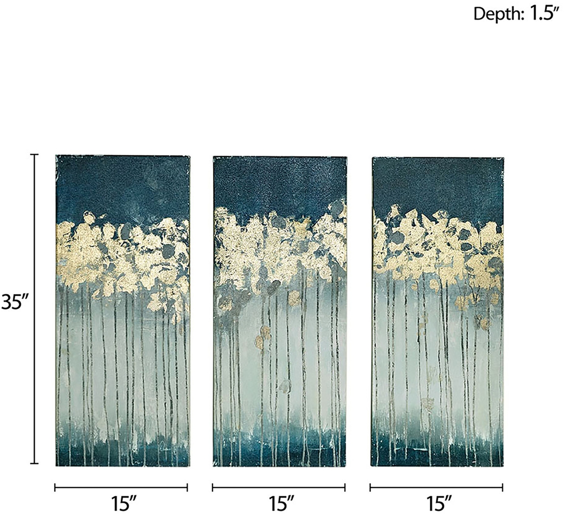 Ohlone Teal Artwork, Set of 3 - Thumbnail - Image 8