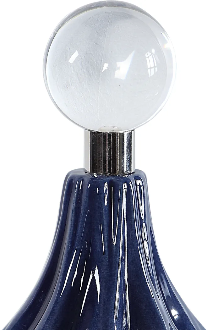 Oisha Blue Decor Bottle, Set of 2 - Thumbnail - Image 2