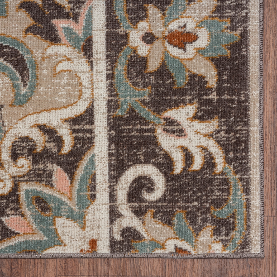 Okotois Brown/Multi 5'3 x 7'10 Indoor/Outdoor Rug - Thumbnail - Image 3
