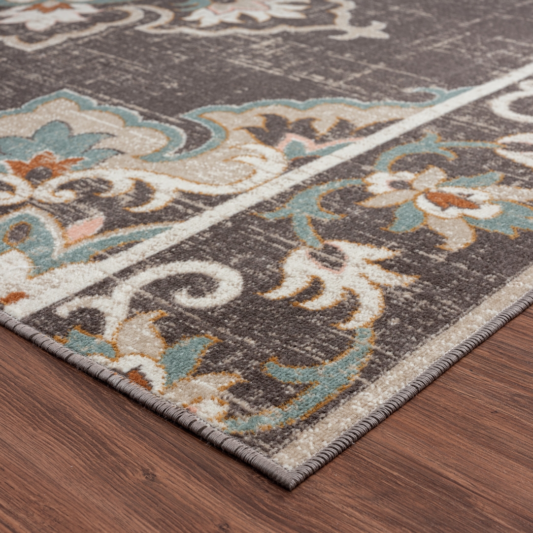 Okotois Brown/Multi 7'9 x 9'9 Indoor/Outdoor Rug - Thumbnail - Image 4