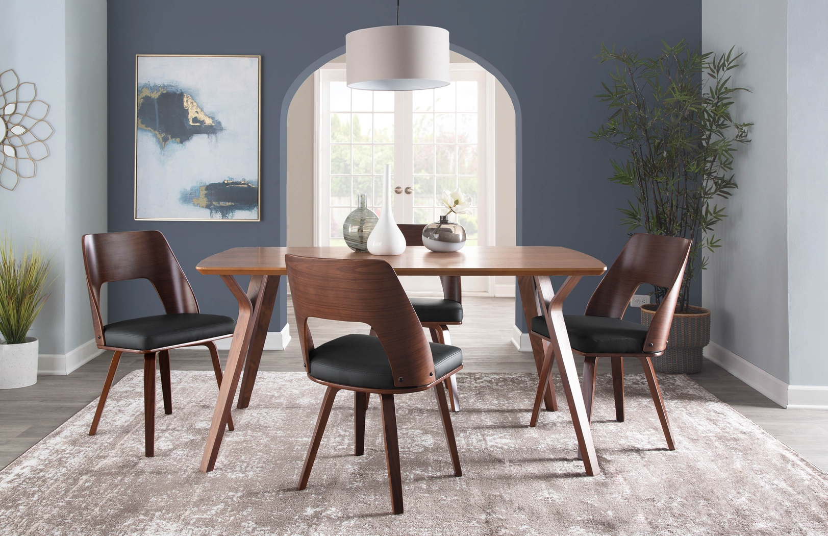 Oldfort Black Dining Chair Set of 2 - Thumbnail - Image 8