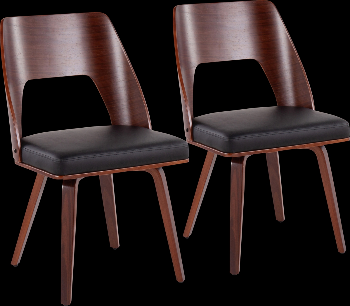 Oldfort Black Dining Chair Set of 2 - Thumbnail - Image 1