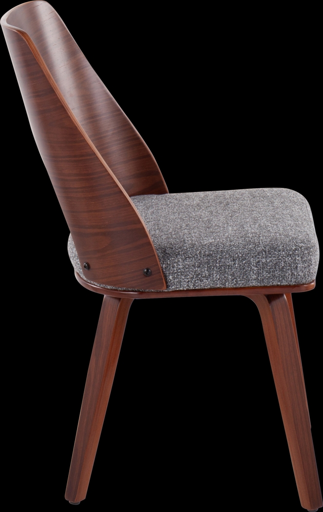 Oldfort Gray Fabric Dining Chair Set of 2 - Thumbnail - Image 3