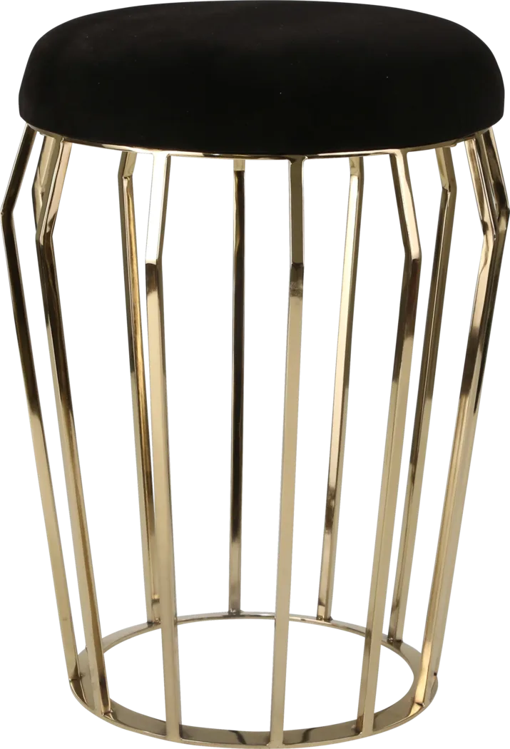 Oldstead Black Vanity Stool - Thumbnail - Image 1