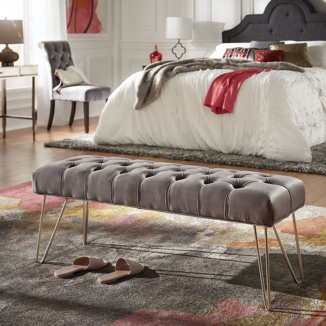 Oleandri Gray Accent Bench - Thumbnail - Image 5