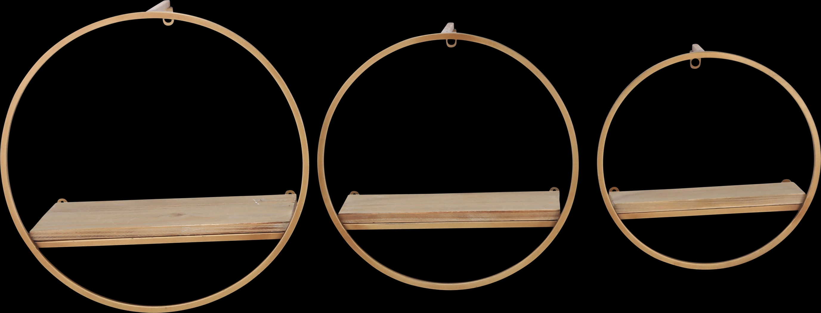 Olearry Bronze Wall Shelf, Set of 3 - Thumbnail - Image 1