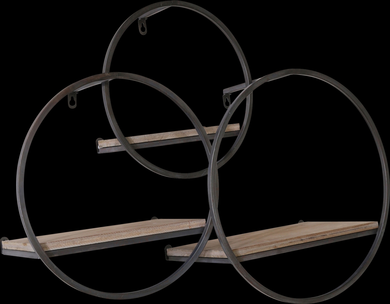 Olearry Brown Wall Shelf, Set of 3 - Thumbnail - Image 3