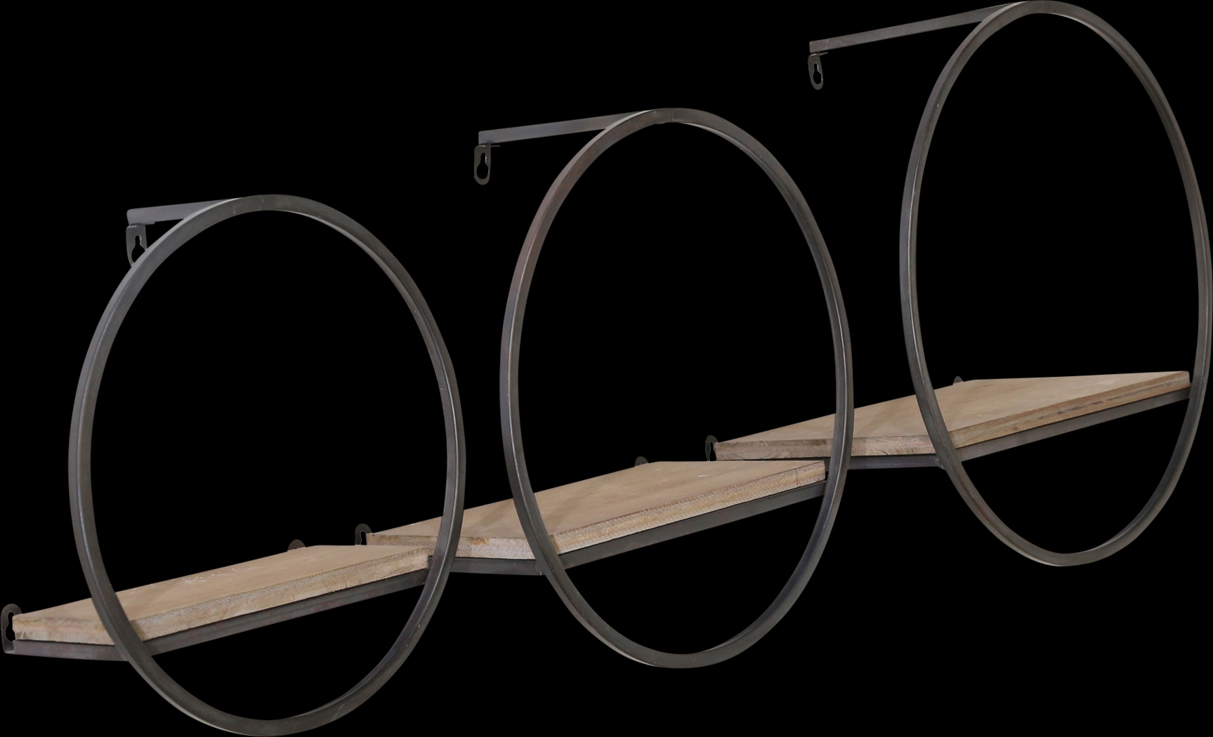 Olearry Brown Wall Shelf, Set of 3 - Thumbnail - Image 4