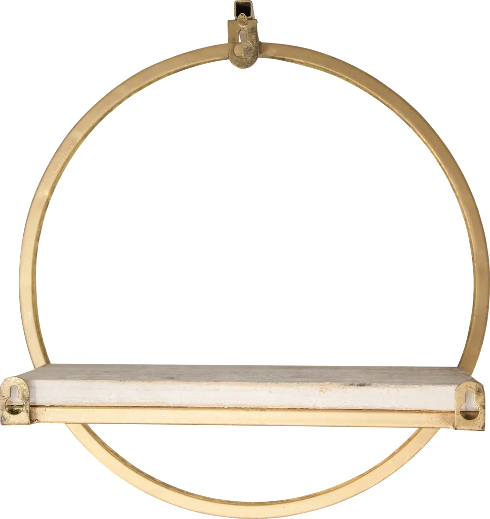 Olearry Gold Wall Shelf, Set of 3 - Thumbnail - Image 3