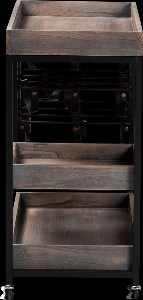 Olenda Black Wine Cart - Thumbnail - Image 3