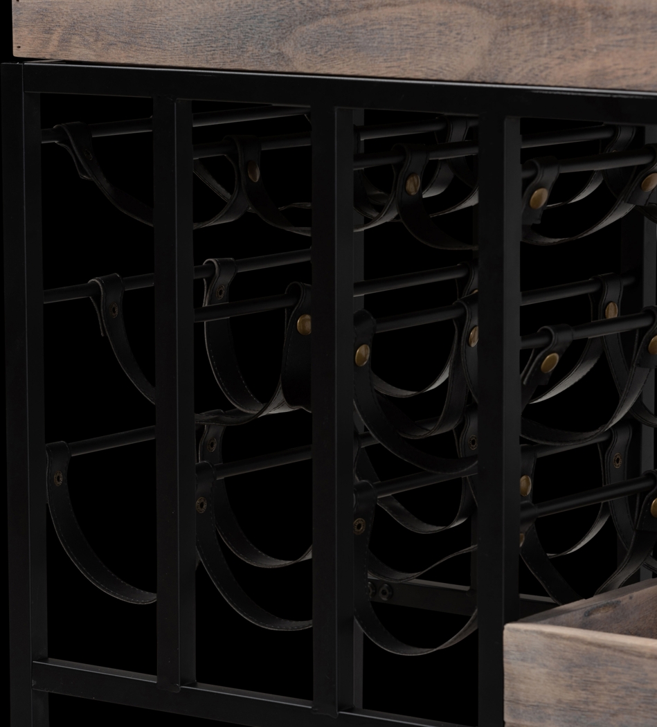 Olenda Black Wine Cart - Thumbnail - Image 4