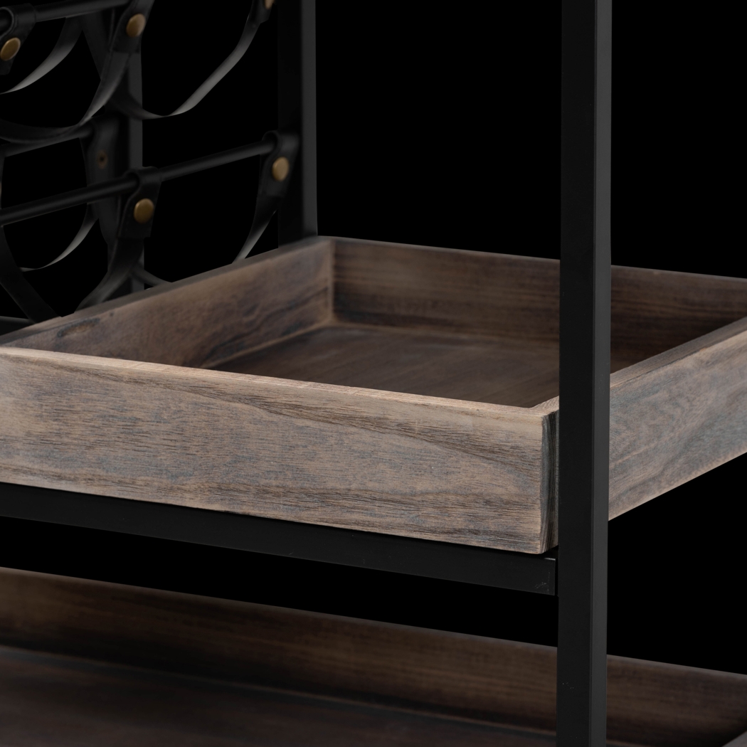 Olenda Black Wine Cart - Thumbnail - Image 5
