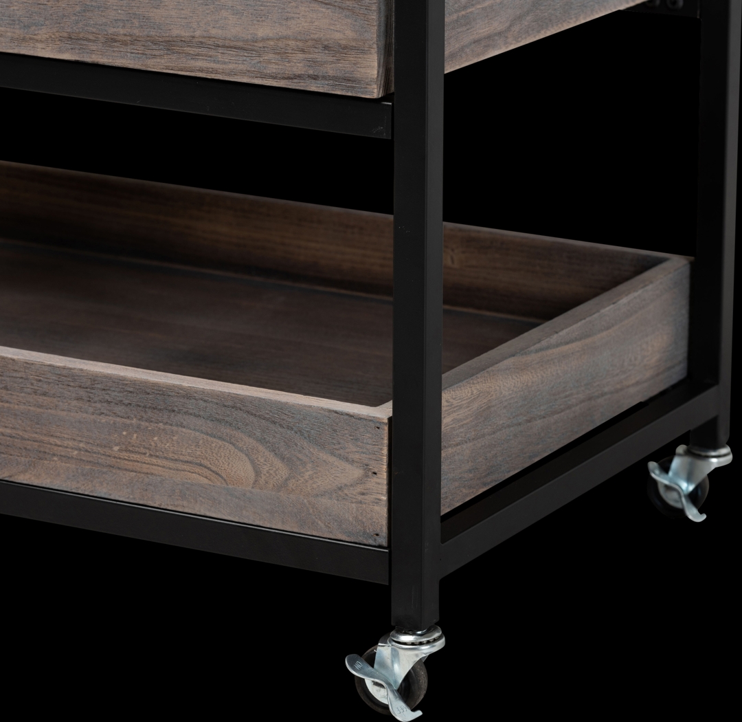 Olenda Black Wine Cart - Thumbnail - Image 6