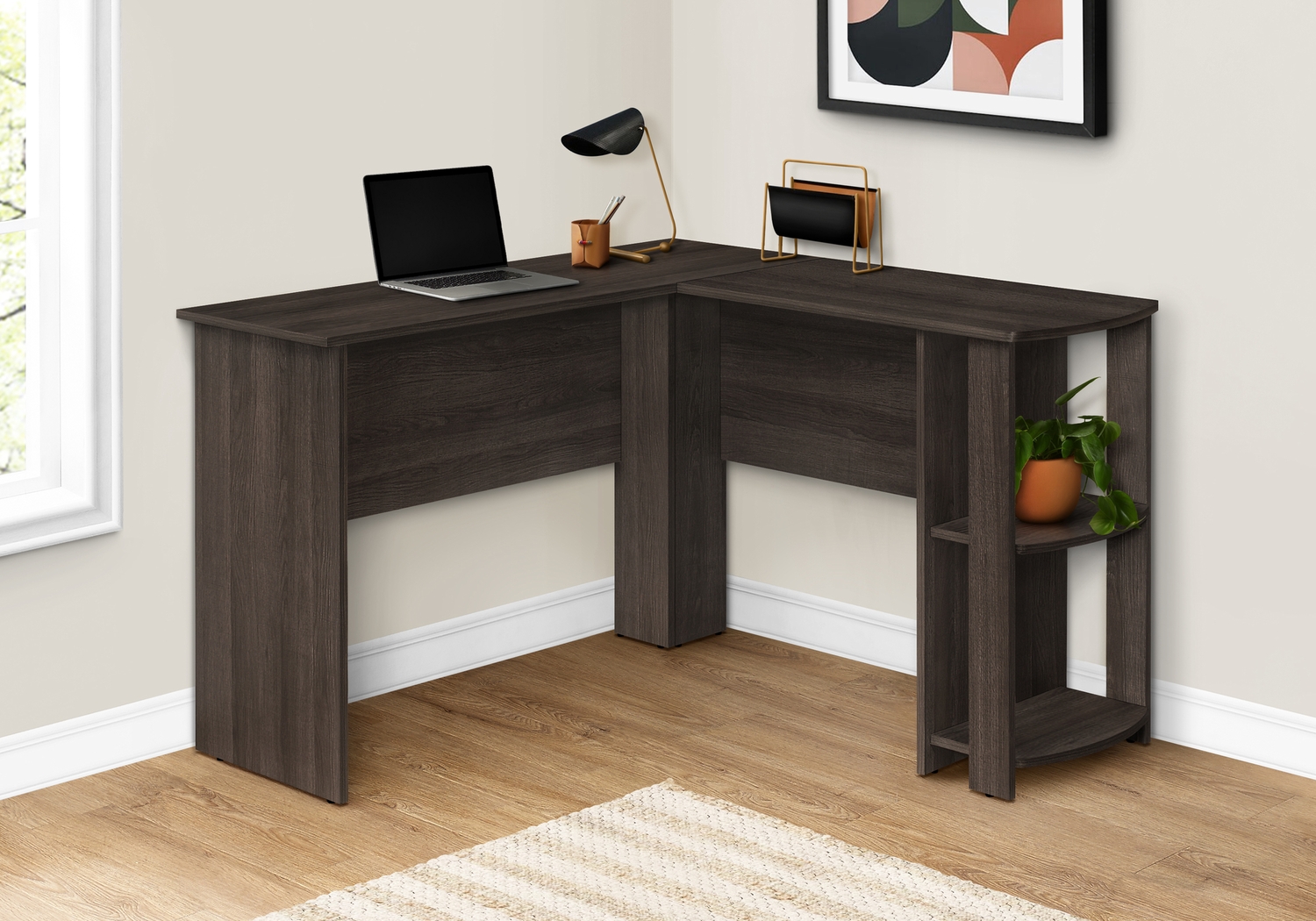 Olentangy Oak Brown Desk - Thumbnail - Image 2