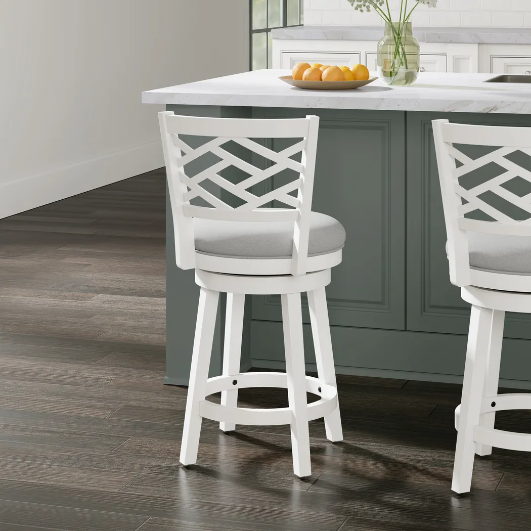 Oliatos White Adjustable Stool - Thumbnail - Image 2